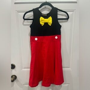 Kids Casual Dress with Yellow Bow